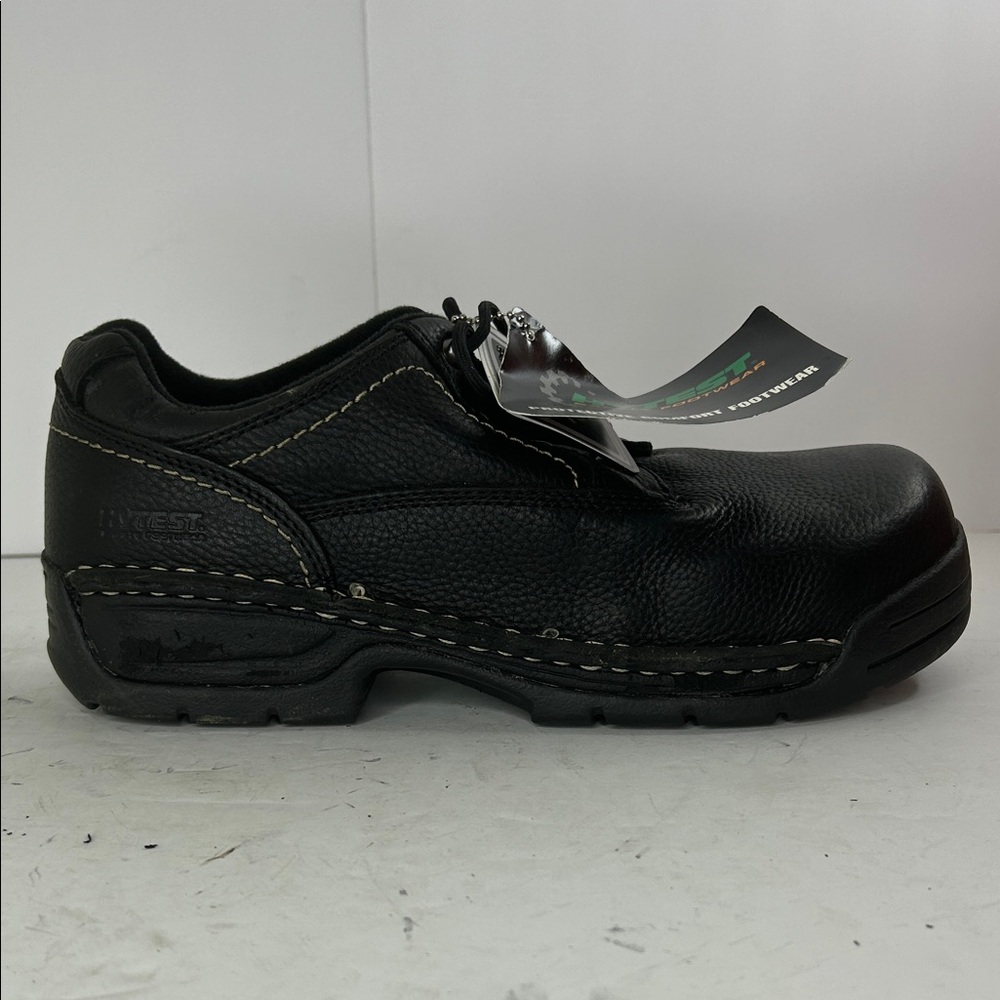Hytest Black Slip-On Work Loafer with Padded Collar by Unbranded